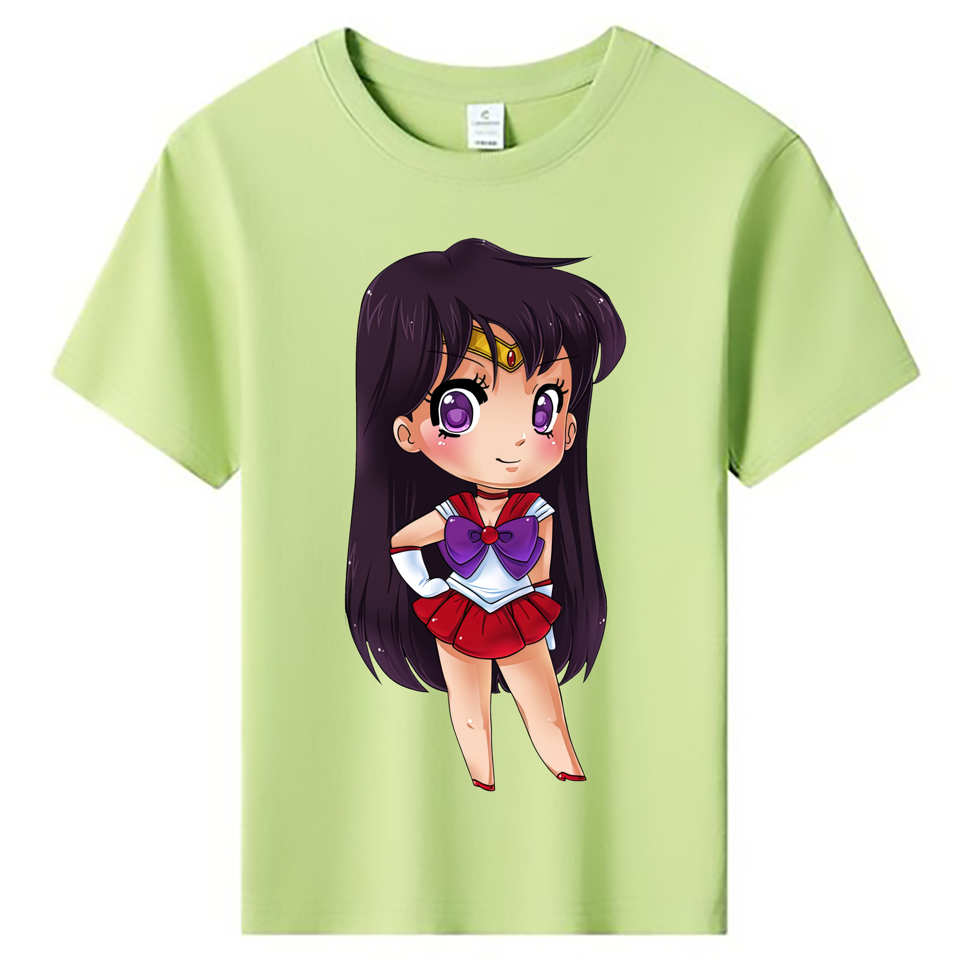 （画像用） 美少女戦士セーラームーン 火野レイ ひの レイ Sailor Moon Hino Rei （セーラーマーズ,Sailor Mars） 綿100％キッズTシャツ（フロントプリント）